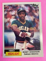 Rickey Henderson Baseball Cards 1984 Topps Tiffany Prices