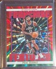 Paul George [Red Green] #22 Basketball Cards 2023 Panini Donruss Franchise Features Prices