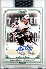Patrick Kane [Green] Hockey Cards 2020 Upper Deck Clear Cut Champs Autographs Prices