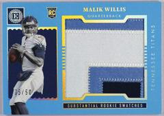 Malik Willis [Sapphire] #SS-2 Football Cards 2022 Panini Encased Substantial Rookie Swatches Prices