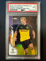 Erling Haaland [Purple Carbon Fiber Refractor] Soccer Cards 2019 Topps Chrome UEFA Champions League Prices