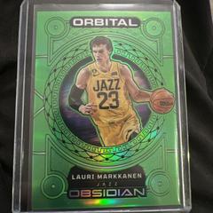 Lauri Markkanen [Green Flood] #12 Basketball Cards 2022 Panini Obsidian Orbital Prices