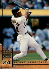 Rickey Henderson #24 Baseball Cards 1998 Leaf Rookies & Stars Prices