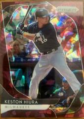Keston Hiura [Burgundy Cracked Ice Prizm] #2 Baseball Cards 2020 Panini Prizm Prices