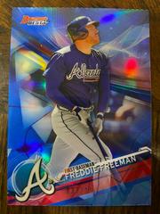 Freddie Freeman [Blue Refractor] #5 Baseball Cards 2017 Bowman's Best Prices