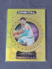 LaMelo Ball [Yellow Flood] #25 Basketball Cards 2022 Panini Obsidian Orbital Prices