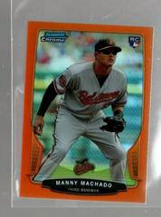 Manny Machado [Orange Refractor] #324 Baseball Cards 2013 Bowman Chrome Mini Prices