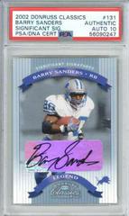 Barry Sanders [Significant Signatures] Football Cards 2002 Panini Donruss Classics Prices