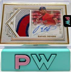 Rafael Devers #FAC-RD Baseball Cards 2022 Topps Definitive Framed Autograph Patch Collection Prices