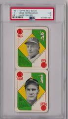 Gene Hermanski, Hank Bauer Baseball Cards 1951 Topps Red Back Prices