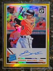Cedric Mullins [Gold] Baseball Cards 2019 Panini Donruss Optic Rated Rookie Signatures Prices