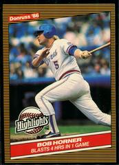 Bob Horner [Highlights In White] #22 Baseball Cards 1986 Donruss Highlights Prices