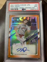 Mike Trout [Orange Refractor] #CUSA-MT Baseball Cards 2021 Topps Chrome Update Autographs Prices