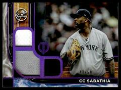 CC Sabathia [Purple] #TTR-CS Baseball Cards 2022 Topps Tribute Triple Relics Prices