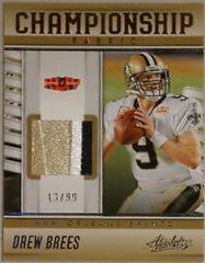 Drew Brees [Gold] #CF-3 Football Cards 2023 Panini Absolute Championship Fabric Prices