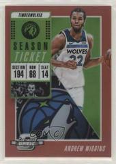 Andrew Wiggins [Red] #39 Basketball Cards 2018 Panini Contenders Optic Prices