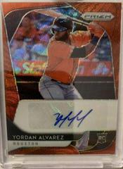 Yordan Alvarez [Red Prizm] Baseball Cards 2020 Panini Prizm Rookie Autographs Prices