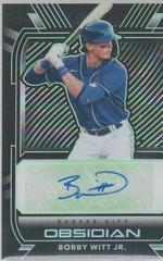 Bobby Witt Jr. [Green] Baseball Cards 2021 Panini Chronicles Obsidian Autographs Prices