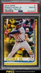 Ronald Acuna Jr. [Batting Yellow] #1 Baseball Cards 2019 Topps Prices