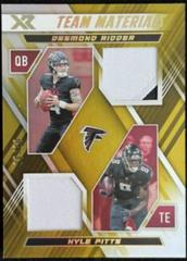 Desmond Ridder, Kyle Pitts [Gold] #TM-21 Football Cards 2022 Panini XR Team Materials Prices