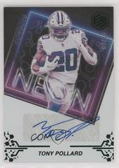 Tony Pollard [Green] Football Cards 2022 Panini Elements Neon Signs Autographs Prices