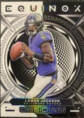 Lamar Jackson [Yellow Electric Etch] #3 Football Cards 2023 Panini Obsidian Equinox Prices