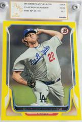 Clayton Kershaw [Yellow] Baseball Cards 2014 Bowman Prices