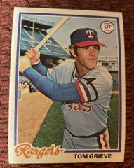 Tom Grieve #337 Baseball Cards 1978 Topps Prices