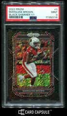 Marquise Brown [Green Shimmer] #3 Football Cards 2022 Panini Prizm Prices