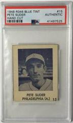 Pete Suder [Hand Cut] Baseball Cards 1948 R346 Blue Tint Prices
