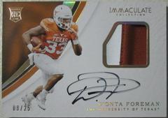 D'Onta Foreman [Patch Autograph Gold] Football Cards 2017 Panini Immaculate Collection Prices
