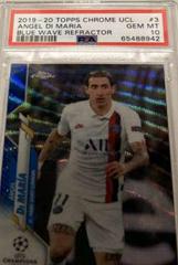Angel Di Maria [Blue Wave Refractor] #3 Soccer Cards 2019 Topps Chrome UEFA Champions League Prices