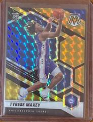 Tyrese Maxey [Black Gold Choice] #203 Basketball Cards 2020 Panini Mosaic Prices