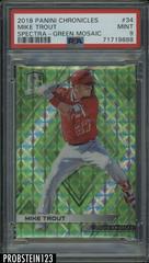 Mike Trout [Green Mosaic] Baseball Cards 2018 Panini Chronicles Spectra Prices