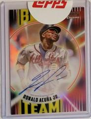 Ronald Acuna Jr. [Orange] Baseball Cards 2022 Stadium Club Beam Team Autographs Prices