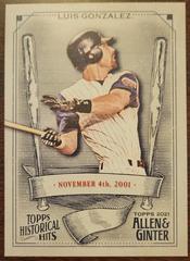 Luis Gonzalez #HH-5 Baseball Cards 2021 Topps Allen & Ginter Historic Hits Prices