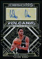 Devin Vassell [Yellow] #VS-DVV Basketball Cards 2021 Panini Obsidian Volcanic Signatures Prices