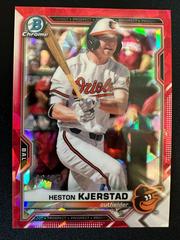 Heston Kjerstad [Red Refractor] Baseball Cards 2021 Bowman Sapphire Prices