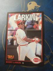Barry Larkin[triple play] #31 Baseball Cards 1993 Leaf Prices
