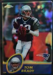 Tom Brady [Black Refractor] #124 Football Cards 2003 Topps Chrome Prices