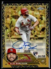 Alec Burleson Baseball Cards 2023 Topps Gilded Collection Chrome Gold Etch Autographs Prices