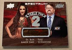Dr. Britt Baker, Tony Schiavone #T2-4 Wrestling Cards 2021 Upper Deck AEW Spectrum Table for 2 Relics Prices