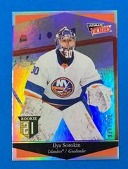 Ilya Sorokin [Silver] #UV-38 Hockey Cards 2020 Upper Deck Ultimate Victory Prices