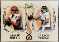 Malik Willis, Carson Strong [White Platinum] #DG-9 Football Cards 2022 Wild Card Matte Dueling Guns Prices