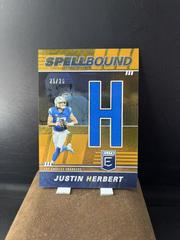 Justin Herbert [Gold] #SB-JH1 Football Cards 2022 Panini Donruss Elite Spellbound Prices