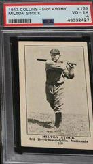 Milton Stock #169 Baseball Cards 1917 Collins McCarthy Prices
