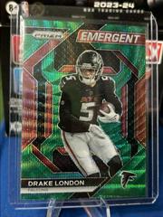 Drake London [Green Wave] #H-9 Football Cards 2023 Panini Prizm Emergent Prices