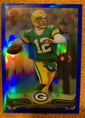 Aaron Rodgers [Blue Refractor] #150 Football Cards 2013 Topps Chrome Prices