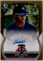 Ariel Castro [Gold Shimmer] Baseball Cards 2023 Bowman Chrome Prospect Autographs Prices