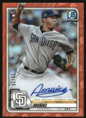 Andres Munoz [Orange Refractor] #CRAAM Baseball Cards 2020 Bowman Chrome Rookie Autographs Prices